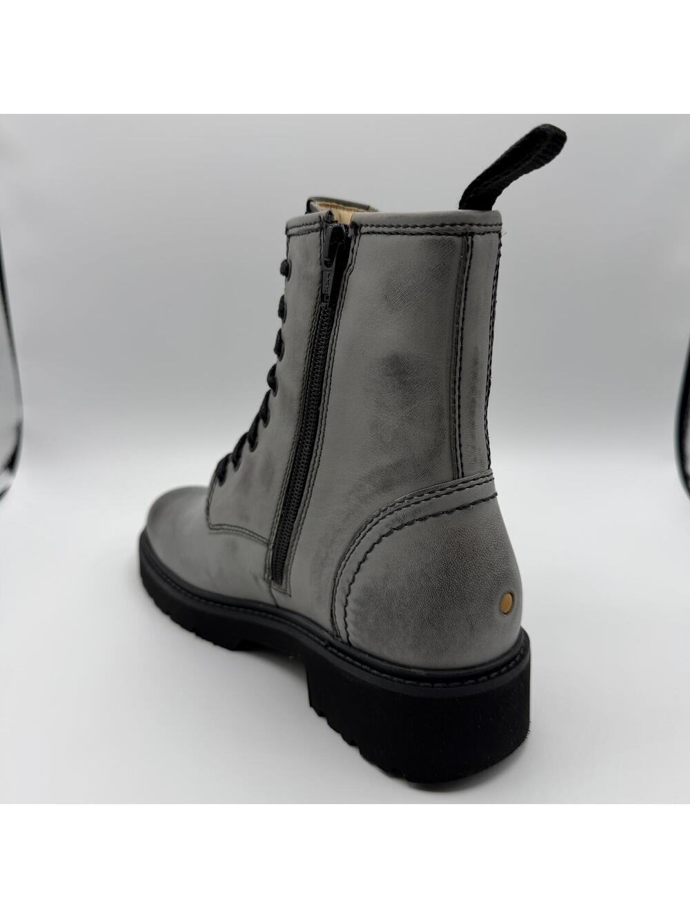 Samuel Hubbard Made in Portugal Lace Up Lombard Boots Leather Size 6 Gray W1505 - Picture 9 of 11